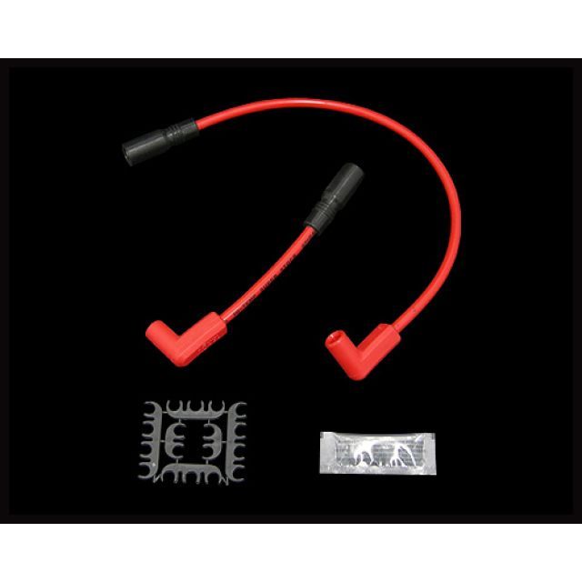 アクセル ダイナ ビューエル プラグコード 8mmスパイラルコア 99-12yFXD用 コード部 赤 ACCEL バイクの通販は 13,604円