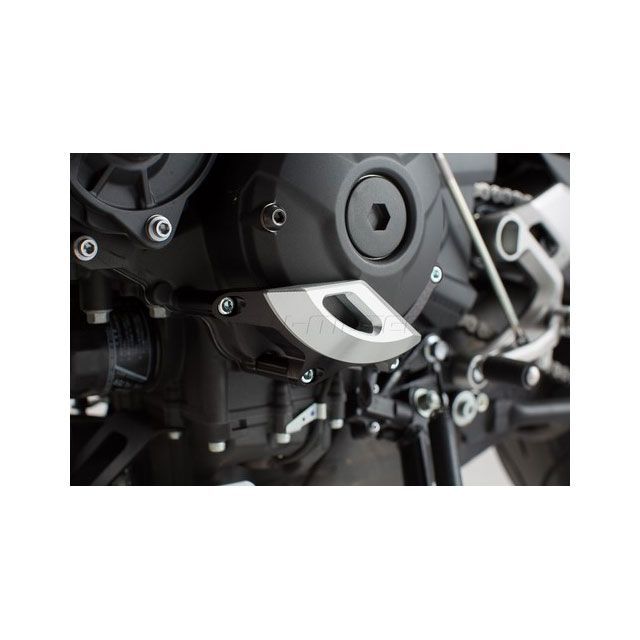 SWモテック エンジンケースプロテクター ブラック/シルバー XSR900（16-）/ MT-09 Tracer（14-） SW-MOTECH