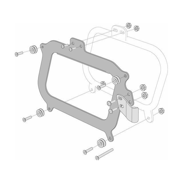 SWモテック TraX サイドケース アダプターキット ‐ブラック‐ Giviサイドケースホルダー用 SW-MOTECH_1