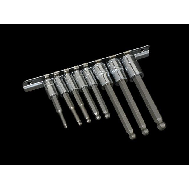 ジーニアスツール 8ピース 1/4・3/8差込角 インチ首振り六角ロングソケットセット GeniusTools バイク 車 自動車 自転車の通販は