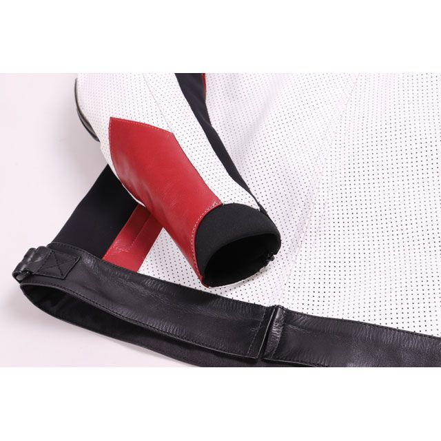 デグナー 2020春夏モデル 20SJ-4 メッシュレザーレーシングジャケット（ホワイト/レッド） サイズ L DEGNER バイクの通販は