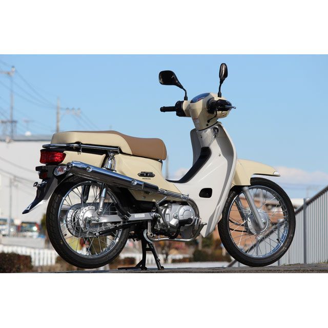 ホットラップ C110スーパーカブ アップマフラー 純正ヒートガード用