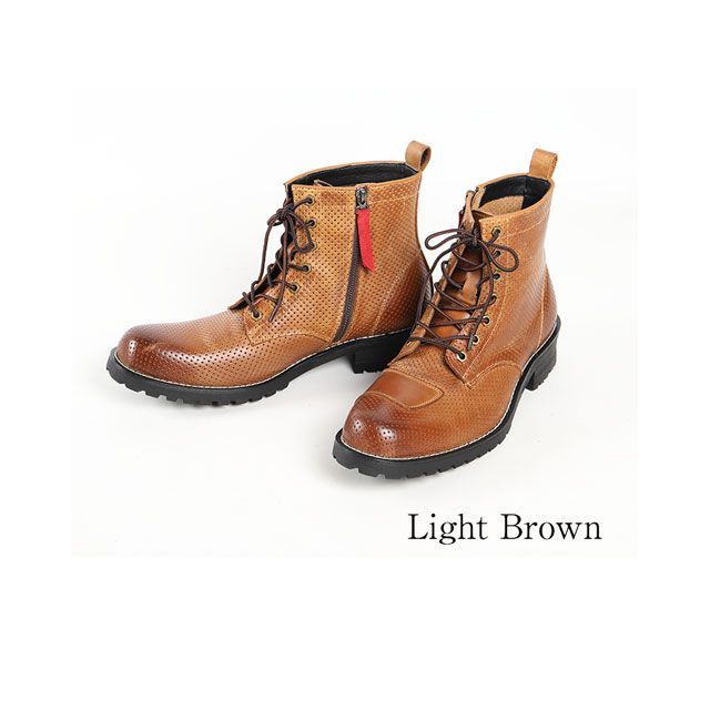 デグナー HS-B11M メンズメッシュレザーブーツ（ライトブラウン） サイズ 27.0cm DEGNER バイクの通販は 24,970円