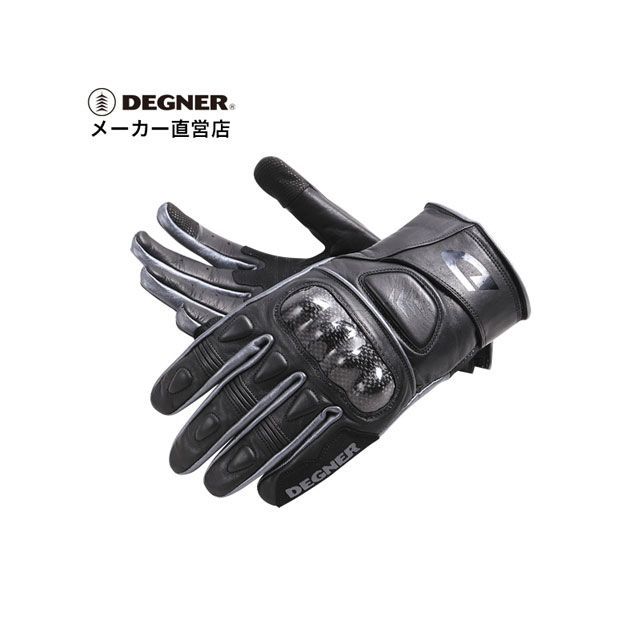 デグナー TG-44 プロテクター付きレザーグローブ（ガンメタル） サイズ S DEGNER バイクの通販は 6,224円