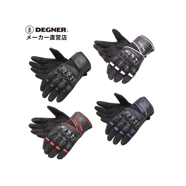 デグナー 【特価品】TG-62 スポーツグローブ（ブラック/レッド） サイズ M DEGNER バイクの通販は 6,134円