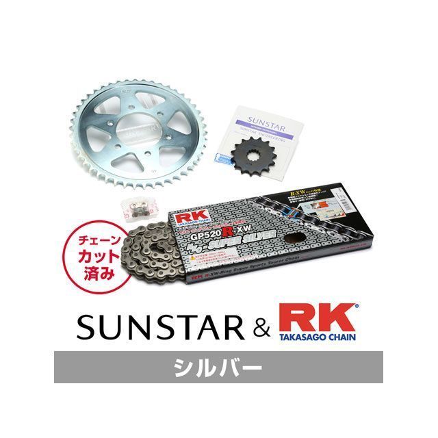 セット商品 ZEPHYR χ KR3L506 サンスター スプロケット＆RKチェーンキット（シルバー） SET