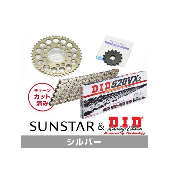 セット商品 ZZR250 KD3K402 サンスター スプロケット＆DID チェーンキット（シルバー） SET バイク