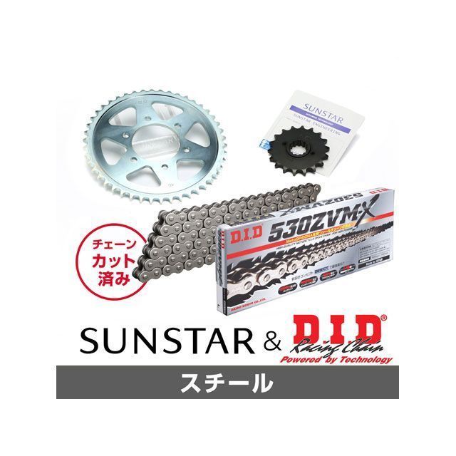 セット商品 ZXR750 KD5B515 サンスター スプロケット＆DID チェーンキット（スチール） SET バイク