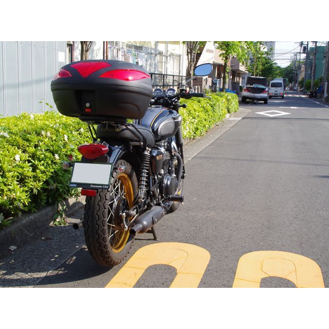 ワールドウォーク W800/W650/W400 W800 W650 W400用 リアキャリア リアボックスセット 容量 43リッター WW_5