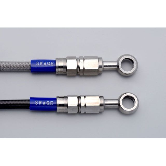 SWAGE-LINE スウェッジライン スウェッジライン プロ 車種別ブレーキホースキット ホースカラー：クリア / フィッティングカラー：ステンレスブラック CB1100 SWAGE-LINE スウェッジライン イージーオーダー ブレーキ