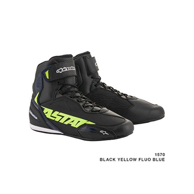アルパインスターズ ファスター3 シューズ（ブラック/イエローフロー/ブルー） サイズ：9.5 Alpinestars バイクの通販は