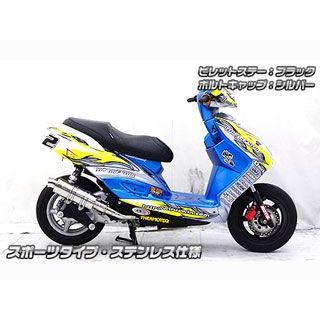 ウイルズウィン シグナスX FI シグナスX（2型/O2センサー装備）用 アニバーサリーマフラー スポーツタイプ ステンレス仕様 ビレットステー ブ…_2