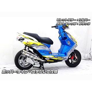 ウイルズウィン シグナスX FI シグナスX（2型/O2センサー装備）用 アニバーサリーマフラー ポッパータイプ チタン仕様 ビレットステー ブラッ…_3