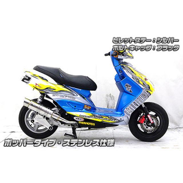ウイルズウィン シグナスX（台湾車） シグナスX（3型/SE465-1MS）用 アニバーサリーマフラー ポッパータイプ ブラックカーボン仕様 ビレッ…_2