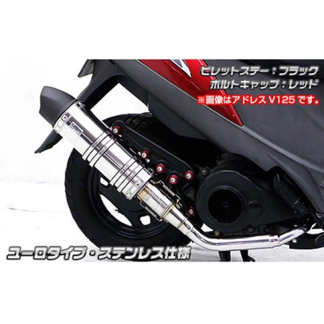 ウイルズウィン ズーマーX ズーマーX用 アニバーサリーマフラー ユーロタイプ ステンレス仕様 ビレットステー ブラック ボルトキャップ ブルー オ…の通販は