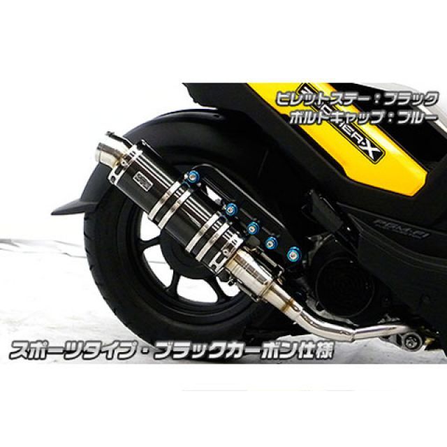ウイルズウィン ズーマーX ズーマーX用 アニバーサリーマフラー スポーツタイプ ブラックカーボン仕様 ビレットステー ブラック ボルトキャップ ブ… 53,500円