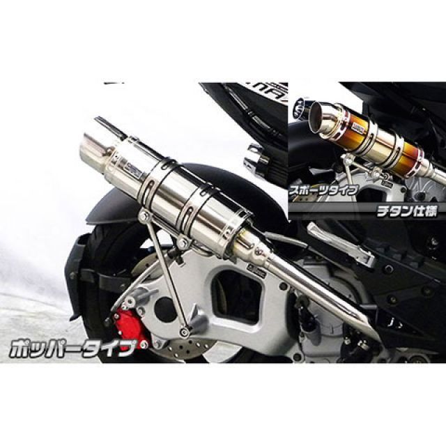 ウイルズウィン G-MAX125 G-MAX125用 ロイヤルマフラー ポッパータイプ O2センサー取付口装備 オプション オプションD Wirus…の通販は 49,591円