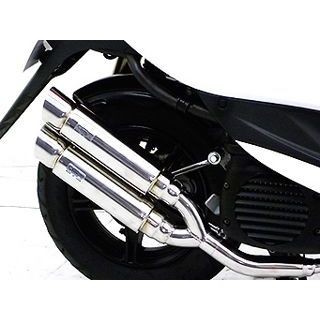 最新入荷 WirusWin オプション：オプションB ポッパータイプ アトミックツインマフラー ビーノ（JBH-SA54J）用 ビーノ ウイルズウィン  マフラー - バイクの通販は コレクション