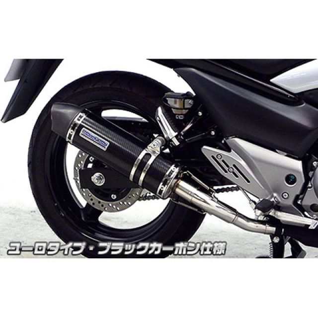 ウイルズウィン GSR250 GSR250（JBK-GJ55D）用 スリップオンマフラー ユーロタイプ サイレンサー：ブラックカーボン仕様 Wiru…の通販は