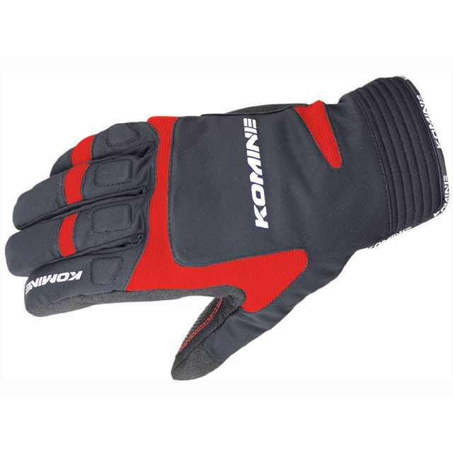 コミネ GK-801 ウインターグローブ カルタゴ カラー ブラック/レッド サイズ S KOMINE