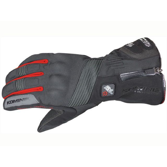 コミネ GK-804 エレクトリックヒートグローブ カシウス カラー ブラック/レッド サイズ M KOMINE バイクの通販は