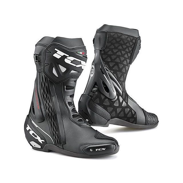 バイクブーツ SIDI 45 白黒 ティーシーエックス Boots RT-RACE BLACK