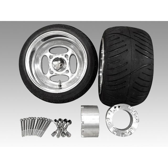 ジャイロ系　ワイドホイール&タイヤ&スペーサー メーカー直送】スパンキーズ ジャイロ用10インチ・クロス・アルミ