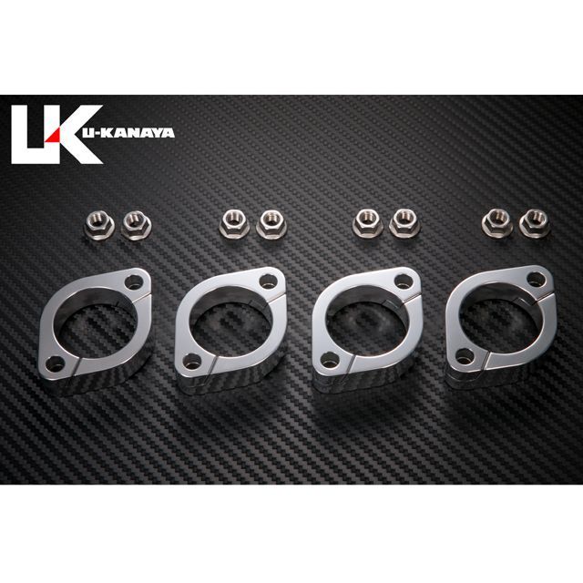 ユーカナヤ アルミ削り出しエキゾーストフランジ カラー：シルバー U-KANAYA バイクの通販は 11,728円