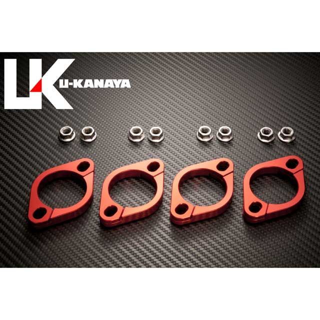 ユーカナヤ 高精度アルミ削り出しビレットエキゾーストフランジ カラー