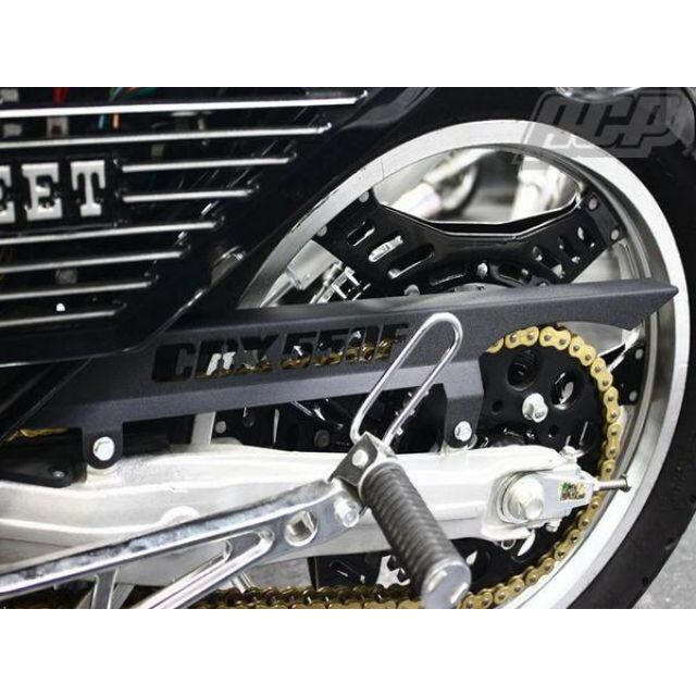 ACP CBX400F/2、CBX550F CBX550F ロゴ入り チヂミ塗装 チェーンケース カラー 黒 ACP バイク