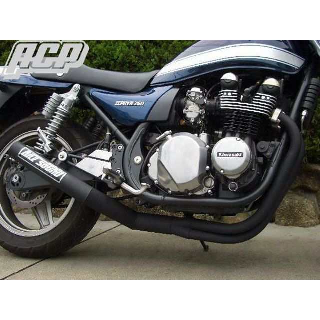 ACP ZR750C ゼファー750用 エルサウンドショート管（ブラック） ACP バイク