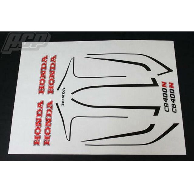 ACP CB400N用 750タイプ ラインステッカー カラー 赤/白用 ACP