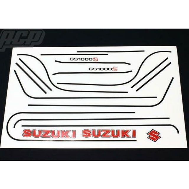 ACP GS1000 純正タイプ ラインステッカーセット（赤ベース） ACP 日用品の通販は