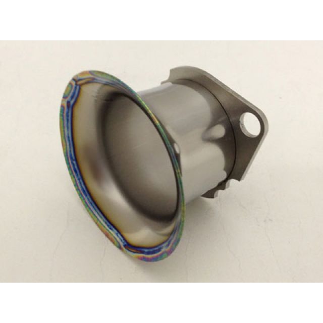 【メーカー直送】スーパーバイク 汎用 PWK28用フルチタンファンネル 仕様 ポリッシュピュア（焼き色なし） サイズ 28mm SuperBike