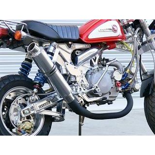 オーバーレーシング MONKEY レーシングダウンマフラー ブラック（スチールEXP） OVER RACING_1