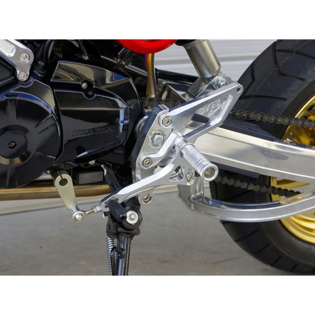 オーバーレーシング GROM バックステップ 4ポジション カラー シルバー