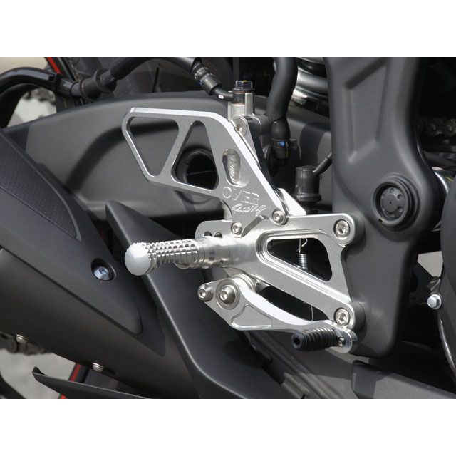 オーバーレーシング MT-25 YZF-R25 バックステップ 4ポジション カラー シルバー OVER RACING_2