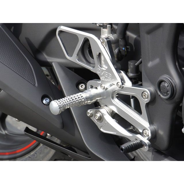 オーバーレーシング MT-25 YZF-R25 バックステップ 4ポジション カラー シルバー OVER RACING_4