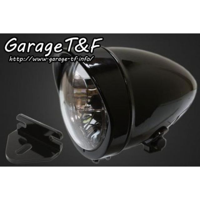 ガレージT&F 250TR 4.5インチロケットライト＆ライトステー（タイプE）キット カラー ブラック T&F