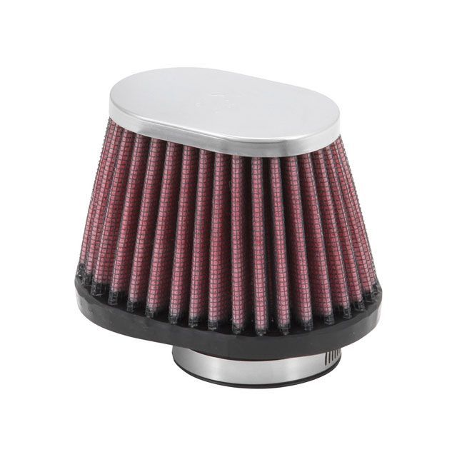 ケイ＆エヌ SRX400/600 汎用 カスタムフィルター オーバルテーパー（クローム）1ヶ K&N