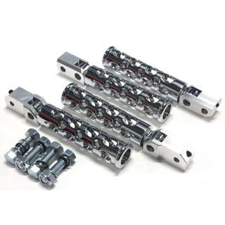 ガレージT&amp;F ドラッグスター250 コンバットフットペグ セット内容 フロント＆リアセット カラー メッキ T&amp;F