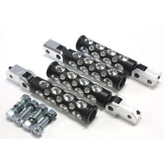ガレージT&F ドラッグスター250 コンバットフットペグ セット内容 フロント＆リアセット カラー 黒 T&F