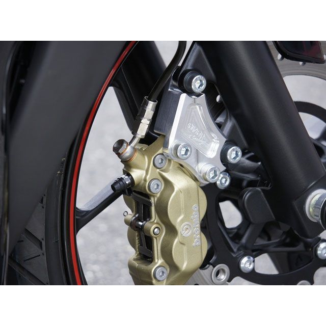 オーバーレーシング MT-25 YZF-R25 フロントキャリパーサポート ブレンボ4P用 カラー シルバー OVER RACING バイクの通販は
