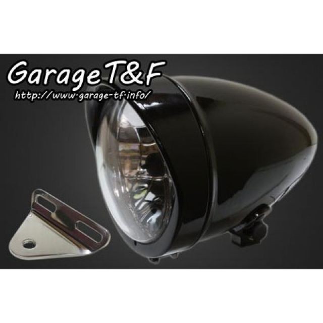 ガレージT&F ドラッグスター250 4.5インチロケットライト＆ライトステー（タイプA）キット カラー ブラック T&F バイクの通販は 9,372円