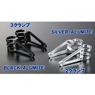 ポッシュフェイス 汎用 マシンドホリゾンヘッドライトステー 35φ 2クランプ カラー シルバー POSH Faith バイクの通販は