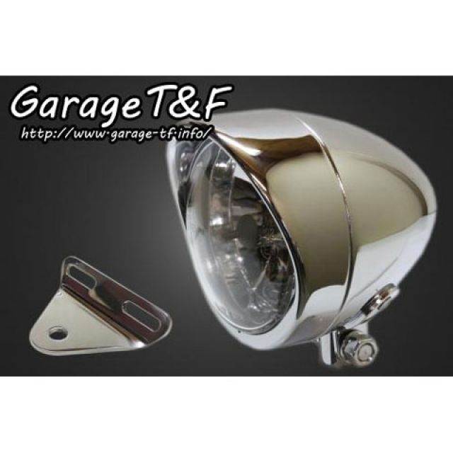 ガレージT&F ドラッグスター400 4インチプレーンライト（ショート）プレーンタイプ＆ライトステー（タイプA）キット T&F バイクの通販は