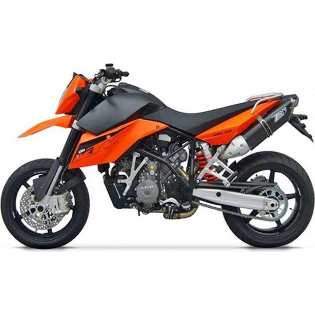 ザード 950 SM/SMT ステンレススチール -カーボン レーシング スリップオン for KTM 950 SM/SMT （2006-2008）…