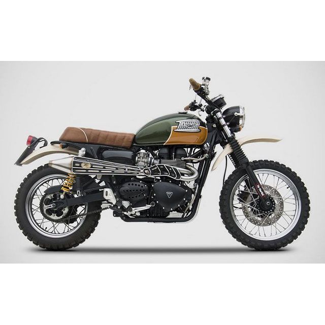 ザード SCRAMBLER GOLD EDITION 2＞1 ステンレススチール EURO 3 HOMOLOGATED フルキット for TRIU…