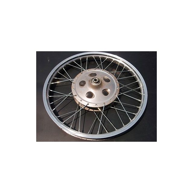 部品屋K&W SR400/500 21in フロント鉄リムホイールKIT(ドラムハブ用) 仕様 黒 K&W バイクの通販は