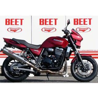 ビートジャパン ZRX1200 DAEG New NASSERT-R Slip-onマフラー サイレンサー ブルーチタン BEET バイク